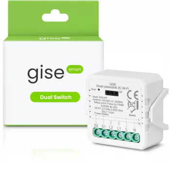 GISE okos kétcsatornás relé WiFi modul Tuya GDS-WF