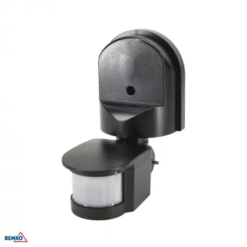 BEMKO PIR mozgásérzékelő 1200W 180° fekete