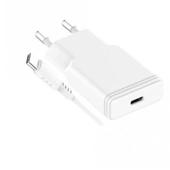 GRATEQ TAHKO 20W USB-C PD fali töltő csomag 1,5 m USB-C - Lightning kábellel, fehér