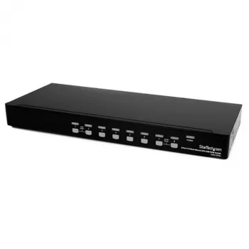 StarTech.com 8 portos 1U DVI USB KVM switch - 8-szoros DVI-I / USB-B switch rackbe szereléshez