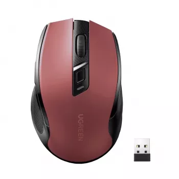 UGREEN MU006 vezeték nélküli optikai egér 2.4GHz / Bluetooth 5.0 4000 DPI - piros