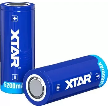 XTAR 26650 3,7 V 5200 mAh védett Li-Ion akkumulátor (Button Top)