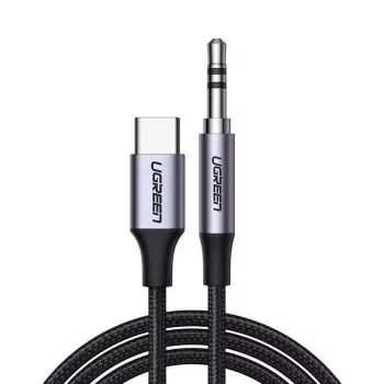 UGREEN AUX sztereó audiokábel 3,5mm mini jack - USB Type-C 1m fekete (CM450 20192)