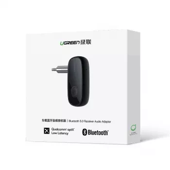 UGREEN Bluetooth 5.0 audio vevő AUX aptX, aptX LL mini fejhallgató jack fekete (70304)
