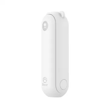 JISULIFE Handheld Fan 8 fehér hordozható USB ventilátor powerbankkal 2000mAh és zseblámpával