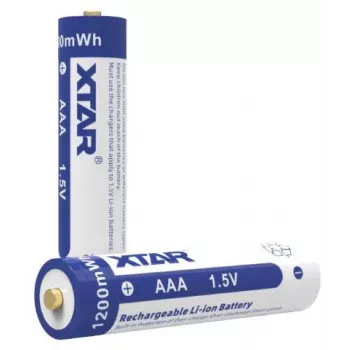 XTAR AAA 1,5 V 750 mAh újratölthető Li-ion akkumulátor (4 darabos csomag) védelemmel