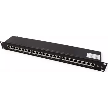 VALUE 19 inch patchpanel Cat6A/Class EA 24 port árnyékolt fekete