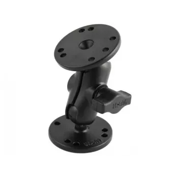 RAM MOUNTS B-Size rövid rögzítőkar + 2x B-Size 1.0 golyós kerek 2.5 talp