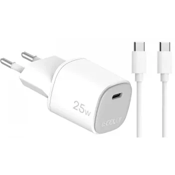 CELLY UP TC 1 USB-C 25W + C-C kábel