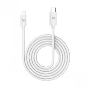 CELLY Lightning - USB-C kábel 60W - 1,2m fehér MFi tanúsított