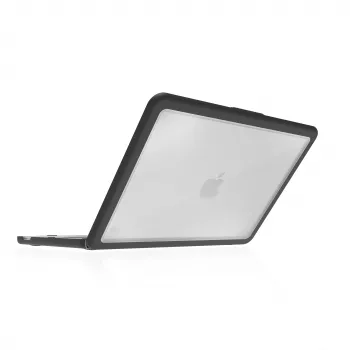 STM Dux Ultra tok Apple MacBook Neo-hoz, fekete/átlátszó