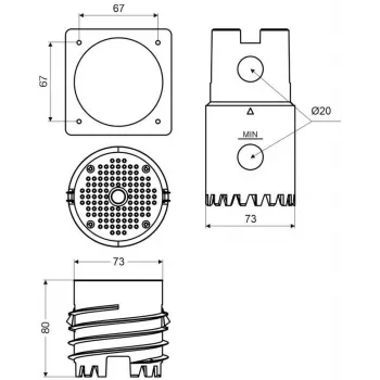 KOPOS MDFZ 80/VDZ_KB elektromos elosztódoboz IP65 szürke 80mm
