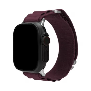 Mobilize Nylon Watch Band - Alpine - Titanium Connector - Apple 38/40/41mm-hez - Bordeaux