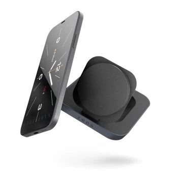 ZENS mágneses éjjeliszekrény-töltő - 20W vezeték nélküli töltőállvány iPhone-hoz és AirPods-hoz (fekete)
