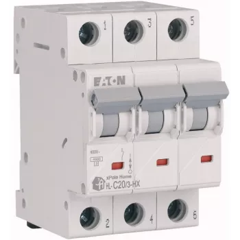 EATON HN-C20/3 kismegszakító MCB, 20A, 3 pólusú, C görbe, 6kA