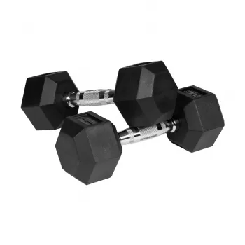 REBEL ACTIVE gumibevonatos öntöttvas súlyzók 2x5 kg