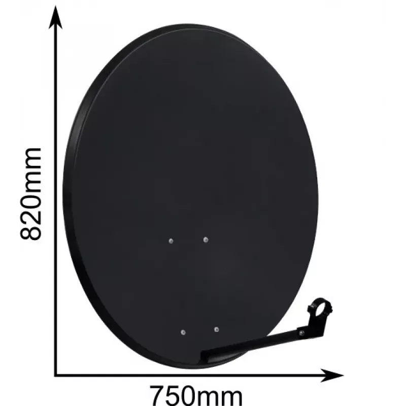CORAB COR-800SAE-C 80 cm offset parabolaantenna, anthracit