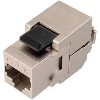 SOLARIX Cat.6 STP RJ45 keystone modul, szerszám nélküli IDC, fekete
