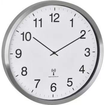 TFA Dostmann 60.3548.02 XXL rádióvezérlésű falióra 508 mm x 65 mm fehér ezüst nagy kijelző