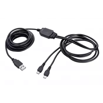 TRUST GXT 222 DUO Charge & Play kábel 2m fekete, USB-A - Micro-USB, Xbox One kontrollerhez