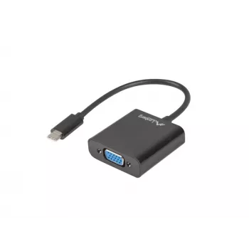 LANBERG AD-UC-VG-01 USB Type-C - VGA adapter 15cm fekete