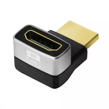 LogiLink AH0007A HDMI adapter, 270° szögben, HDMI Type A dugó–aljzat, 8K/60Hz, 48Gbit/s, HDMI 2.1, fekete
