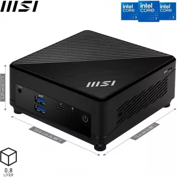 MSI Cubi 5 1MA-660AT mini PC - Intel Core 5 120U, 16GB RAM, 500GB SSD, Windows 11 Home, fekete