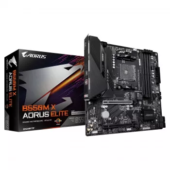 GIGABYTE B550M X AORUS ELITE AM4 Micro-ATX alaplap, AMD B550, 4x DDR4, HDMI/DP, 2x M.2, 2.5GbE, Wi-Fi 6E