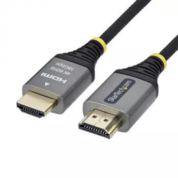 StarTech.com prémium nagy sebességű HDMI-kábel Ethernet-támogatással - 3 m - fekete és ezüst - 4K 60Hz, 1440p 144Hz, 18 Gbps, HDMI 2.0, dugó-dugó