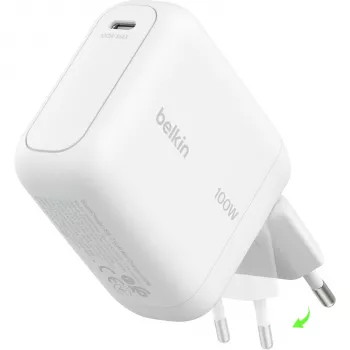 Belkin BoostCharge 100W GaN USB-C fali töltő fehér