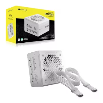 CORSAIR RMe White Series RM1000e 2026 Cybenetics Platinum tanúsított 1000W teljesen moduláris ATX 3.0 tápegység