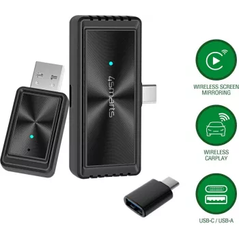 4smarts Wireless CarPlay képernyőtükrözés adapter fekete