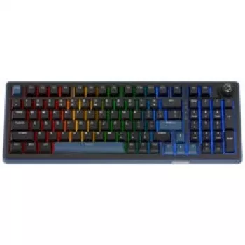 Ducky OK-M 98 gamer billentyűzet, 98%-os elrendezés, hot-swappable, RGB háttérvilágítás, ANSI US, KTT Wine Red lineáris kapcsolók