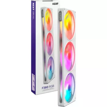 NZXT F360 RGB fehér 360mm all-in-one folyadékhűtő CPU-hoz