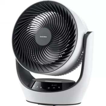 SwitchBot Battery-Powered Smart Circulator Fan with 100 Speeds, 90° Horizontal & 100° Vertical Oscillation, Bluetooth & Wi-Fi (Hub Required), White