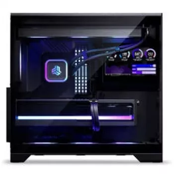 Phanteks XT V5 LCD midi-tower PC-ház, ATX, 7 inch LCD, edzett üveg - fekete