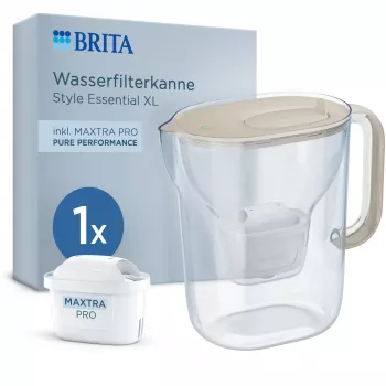 BRITA Style Essential XL vízszűrő kancsó 3,6L fehér + MAXTRA PRO Pure Performance Sand