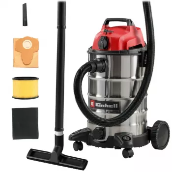 Einhell TC-VC 3055 SA nedves/száraz porszívó műhelyhez konnektorral, 30 l