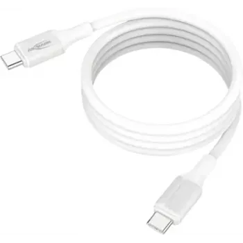 ANSMANN mágneses USB-C szilikonkábel 1,2 m fehér