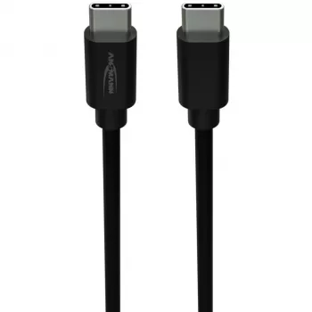 ANSMANN USB-C – USB-C adat- és töltőkábel 2m fekete 60W PD