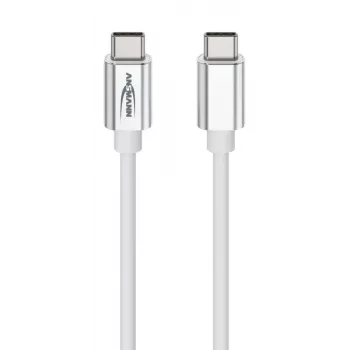 ANSMANN USB-C – USB-C adat- és töltőkábel 1,2 m fehér 60W