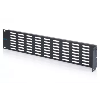 DIGITUS 2U 19 inch vakfedél zsanérral és szellőzéssel, fekete