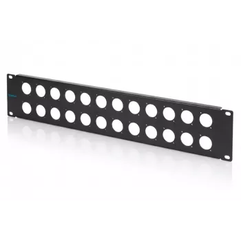 DIGITUS 2U rack vakpanel 24 D-Sub modulhoz, 19 inch, fekete