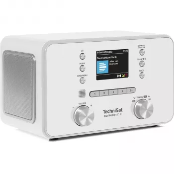 TechniSat DigitRadio 550 IR internetes DAB+ FM rádió Bluetooth-szal, Spotify Connect, 20W sztereó, színes TFT-kijelző, fehér