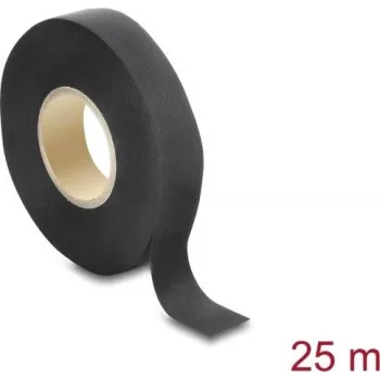 Delock szövetszalag 25 m x 19 mm szakítószilárd öntapadós fekete