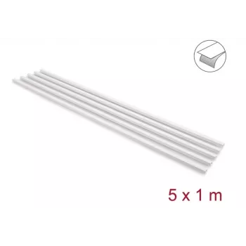 Delock öntapadós kábelcsatorna tolófedéllel 15 x 10 mm - 1 m, 5 darabos csomag, fehér