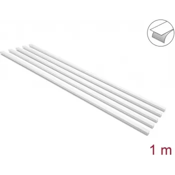 Delock öntapadós kábelcsatorna tolófedéllel 20 x 10 mm, 1 m, 5 darabos csomag, fehér