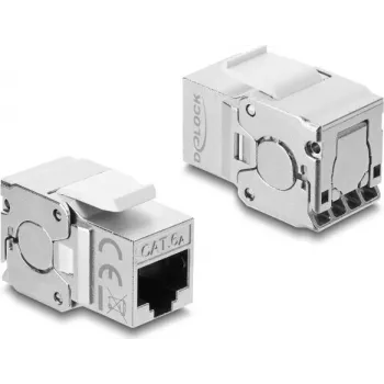 Delock Keystone modul RJ45 aljzat LSA Cat.6A árnyékolt szerszám nélkül