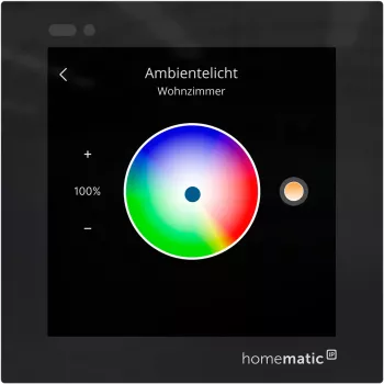 Homematic IP Glass Display fali termosztát (HmIP-WGD) - fekete