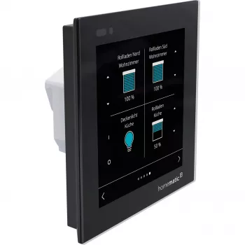 Homematic IP Glass Display fali termosztát (HmIP-WGD) - fekete